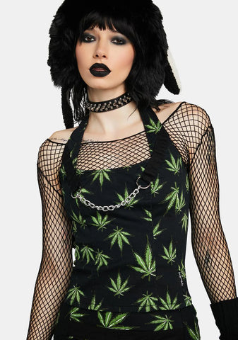 Grass Mary Chain Corset Top