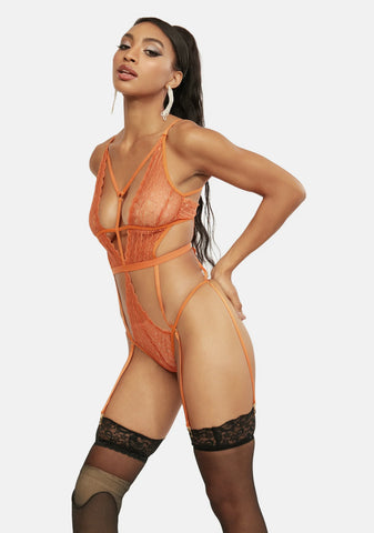 Everything You Want Lace Garter Teddy