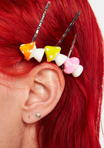 Mushroom Make Believe Bobby Pin Pack