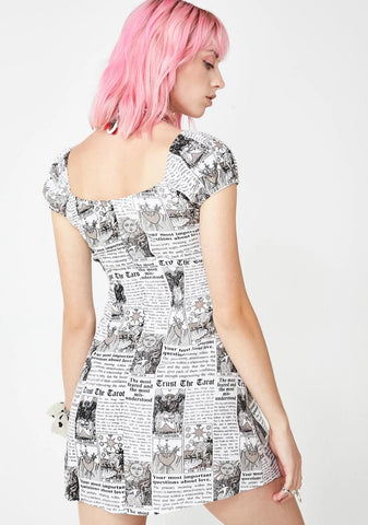 Tarot Gaval Graphic Mini Dress