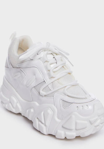 Persimmon-1 Wedge Sneakers - White