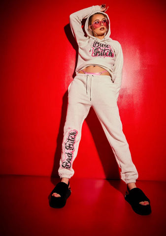 Bad Bish Vibe Airbrushed Fleece Hoodie