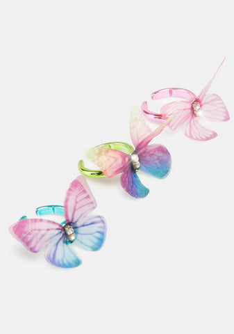 In A Trance Butterfly Ring Set