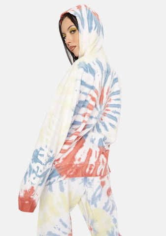 Apricot Swirl Tie Dye Sweatshirt