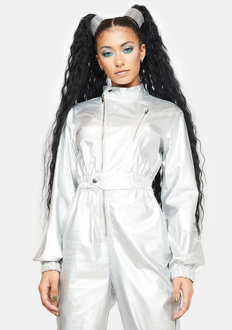 Space Landing Metallic Jumpsuit