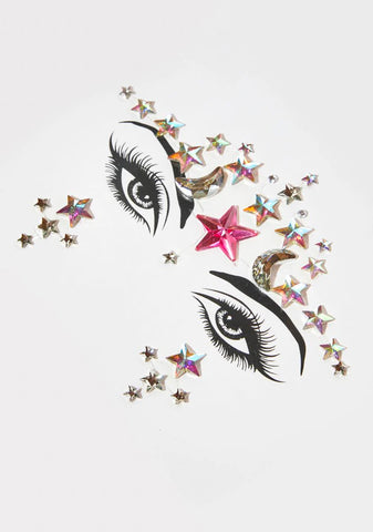 Luna Star Iridescent Crystal Face Gems