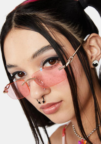 Come On Over Rimless Sunglasses
