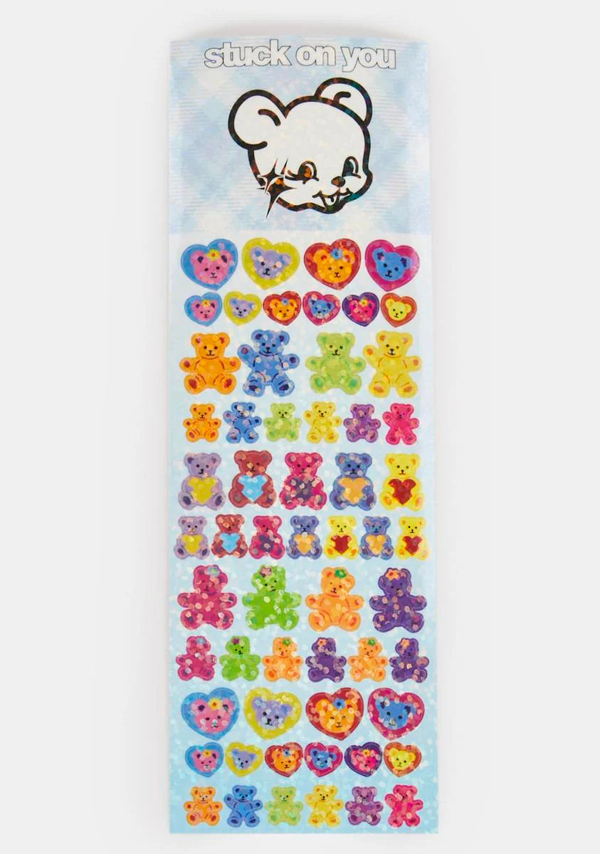 Teddy Glitter Sticker Sheet
