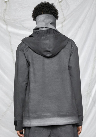 Synth Unisex Charcoal Washed Mask Utility Jacket