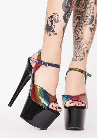 Rainbow Adore-709RBDT Platform Heels