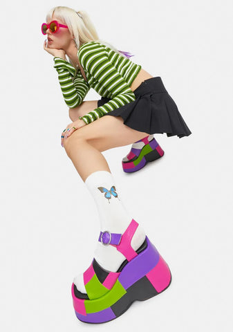 Throwback Daze Color Blocked Sandal