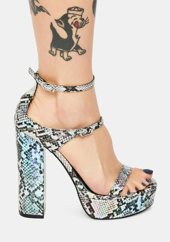 Toxic Tendencies Snakeskin Heels