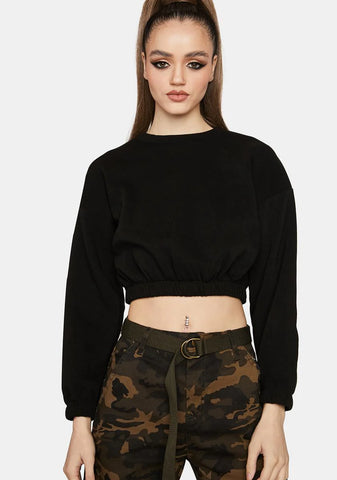 Night Nice To Me Cropped Sweater