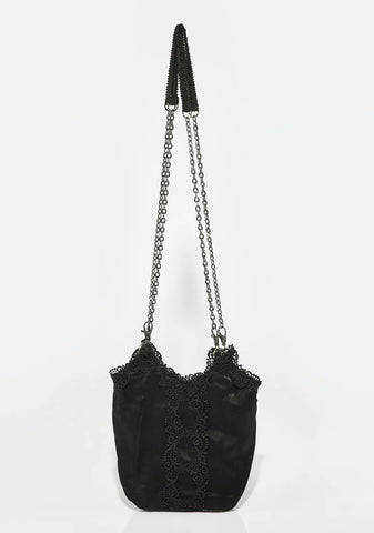 Embroidered Heart Crossbody Bag