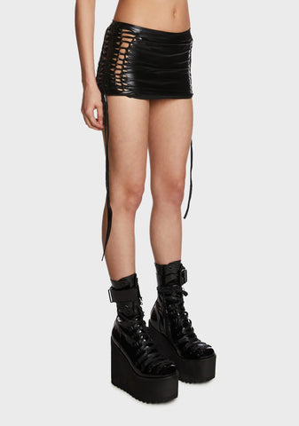 Dance Floor Queen Mini Skirt - Black
