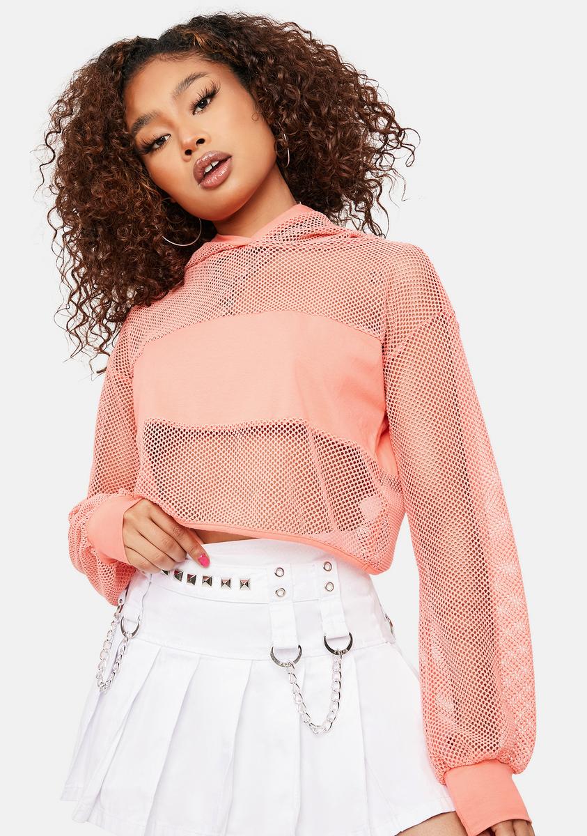 Peachy Secure The Bag Fishnet Hoodie