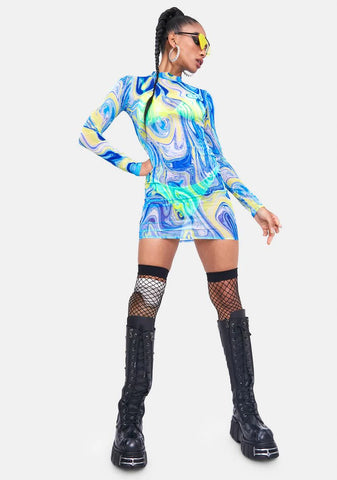 Dance To This Sheer Mini Dress