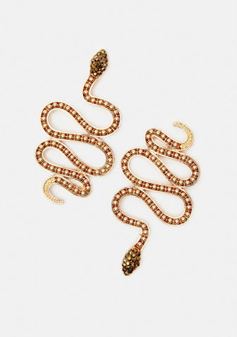 Snake in The Night Earrings