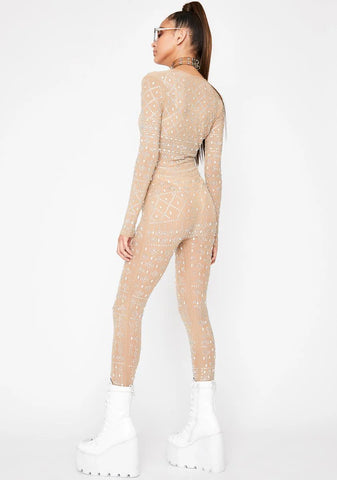 Natural Bling Bang Theory Jumpsuit Set