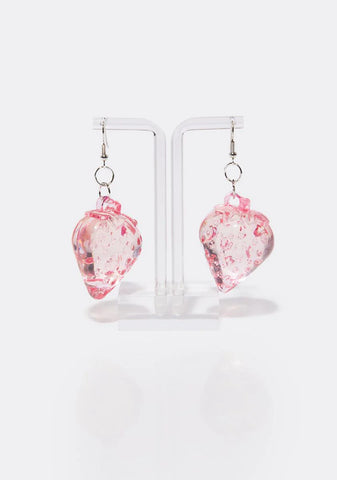 Baby Clearly Sweet Strawberry Earrings