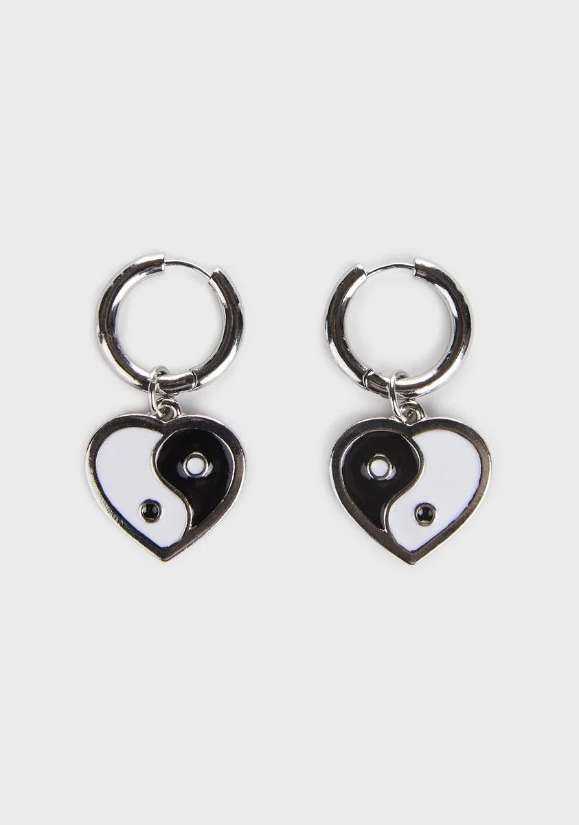 Heart Balance Drop Earrings