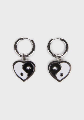 Heart Balance Drop Earrings