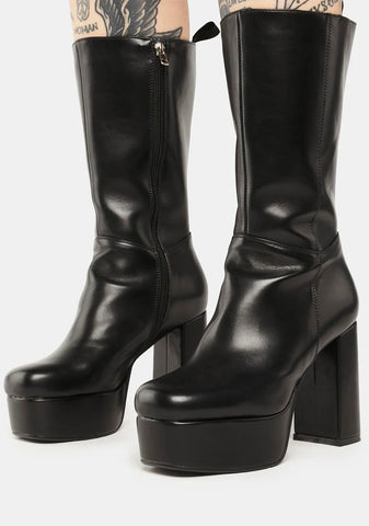 Wide Calf Going Under Platform Boots