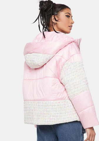 In Character Tweed Puffer Jacket