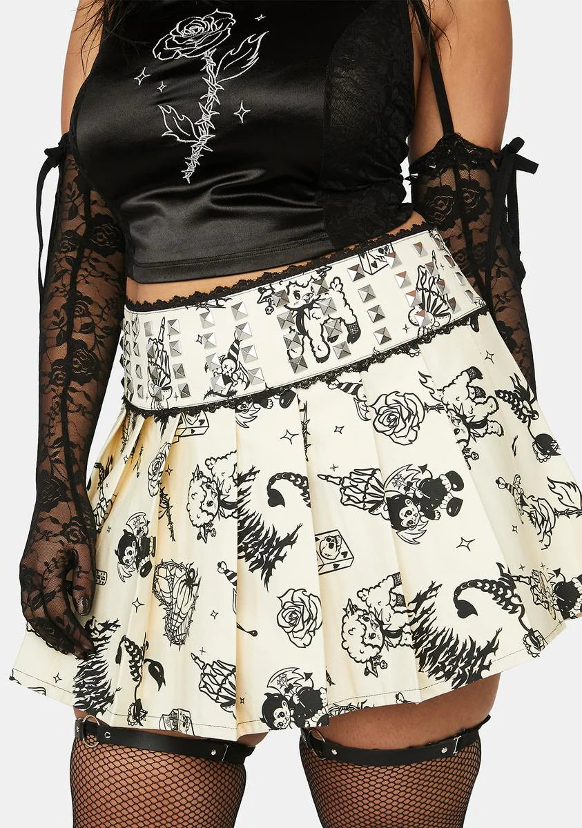 Plus Breaking Tradition Pleated Mini Skirt