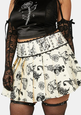 Plus Breaking Tradition Pleated Mini Skirt