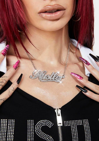 Divalicious Rhinestone Chain Necklace