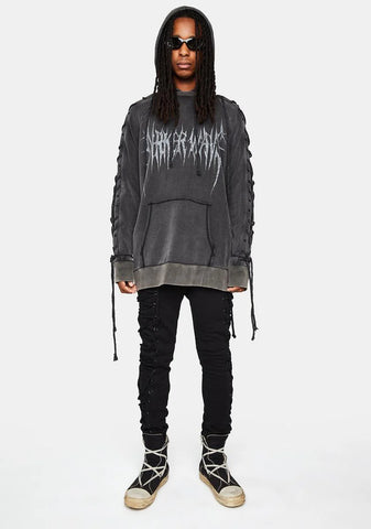 Modulation Unisex Lace-Up Hoodie