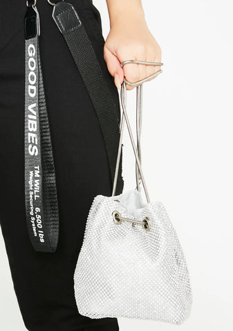 Chrome Bling Empress Bucket Bag