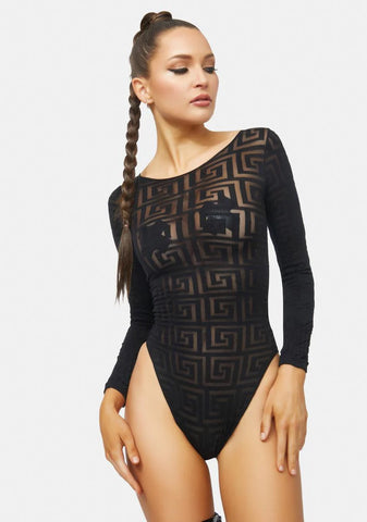 Mysterious Allure Long Sleeve Bodysuit