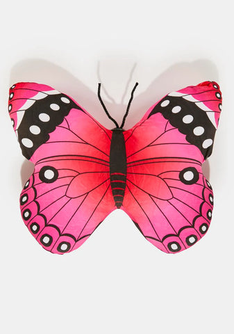 Shoot The Breeze Butterfly Pillow