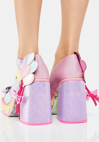 Balloons And Cake Block Heels