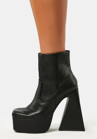 Wide Fit Tealla Platform Ankle Boots