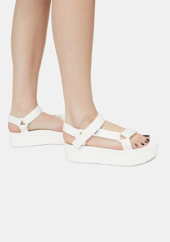 White Flatform Universal Sandals