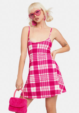 On The Market Plaid Mini Dress