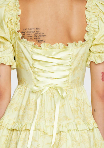 Wink For Me Babydoll Dress - Yellow