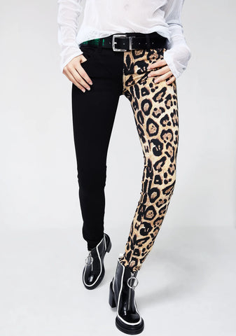 Leopard Split Leg Pants