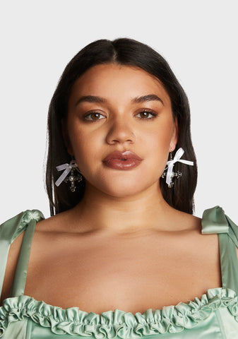 Acting Nice Bow Drop Earrings