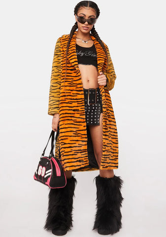 Tiger Faux Fur Coat