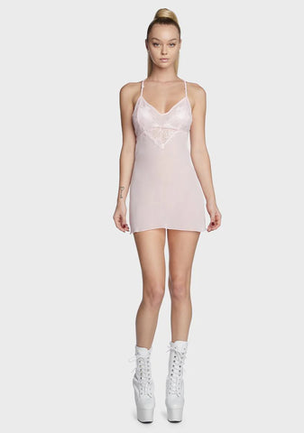 You're A Miracle Lace Trim Chemise