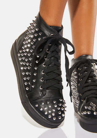 The Demon Inside Studded Sneakers