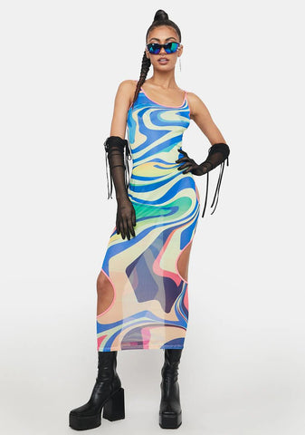 Sky Forward It Swirl Maxi Dress
