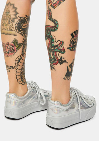 Reindeer Games Holographic Platform Sneakers
