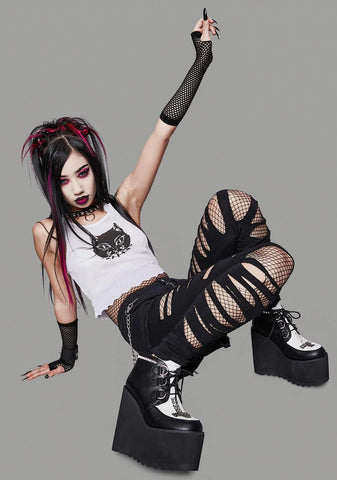 Such A Cruel World Platform Ankle Boots