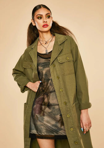 Master In Disguise Twill Military Jacket