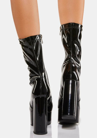 Teresa Patent Platform Boots